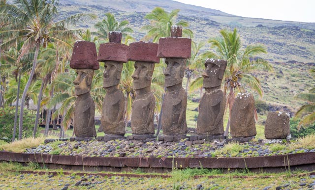 Moai Statues on Easter Island Chile